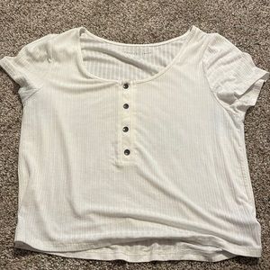 White American Eagle Crop Top